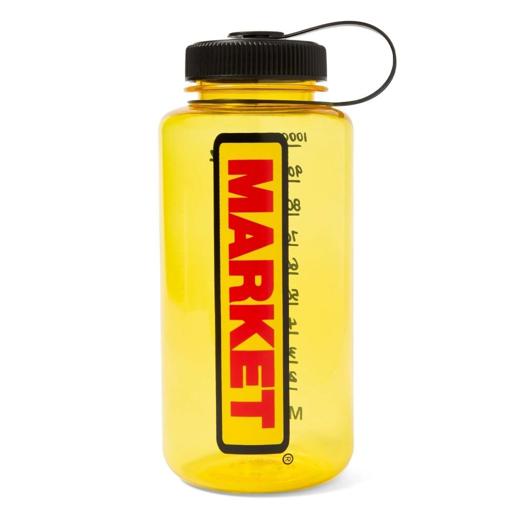 NEW MARKET STUDIOS BAR LOGO YELLOW WATER BOTTLE